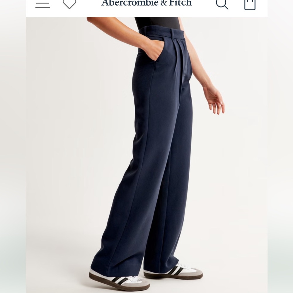 A&F Sloane gray color wide leg pants